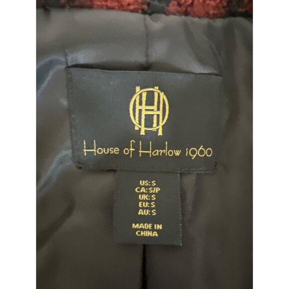 House Of Harlow 1960 Cropped Houndstooth Blazer Jacket - Picture 5 of 7